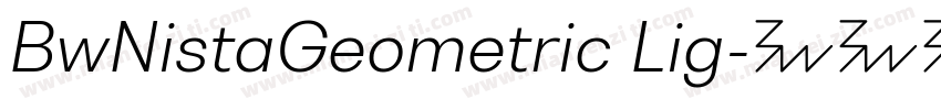 BwNistaGeometric Lig字体转换